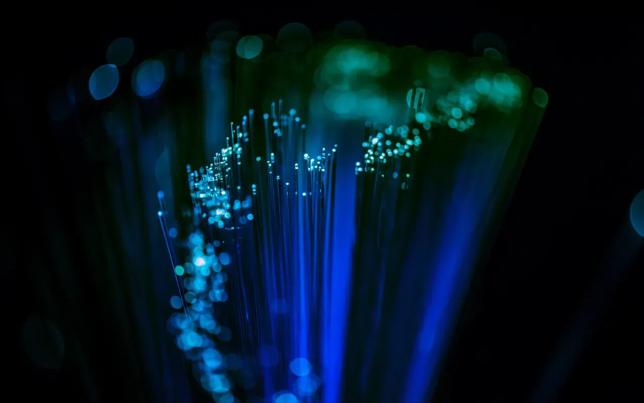 Fiber-optic network strands representing incident-response telemetry