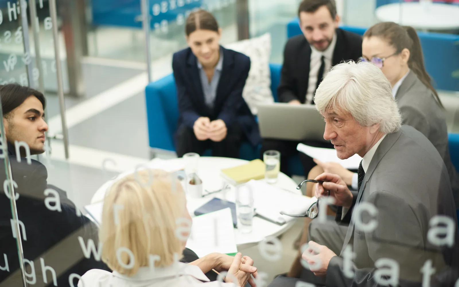 Business leaders reviewing resilience priorities in a modern conference room