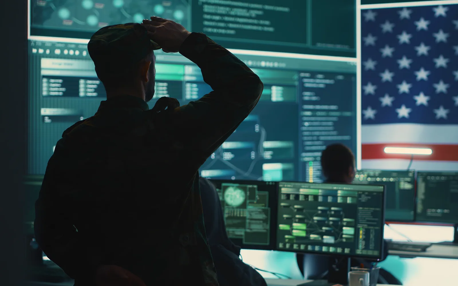 Threat detection team supervising urgent cyber activity