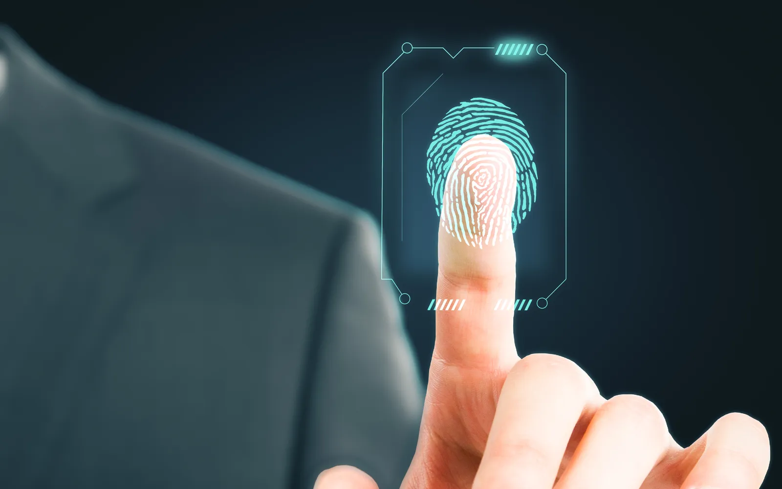 Fingerprint biometric scan illustrating zero-trust identity controls